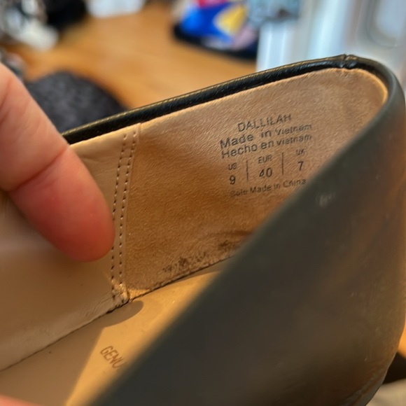 4/$20 Black Leather Flats - Picture 5 of 5